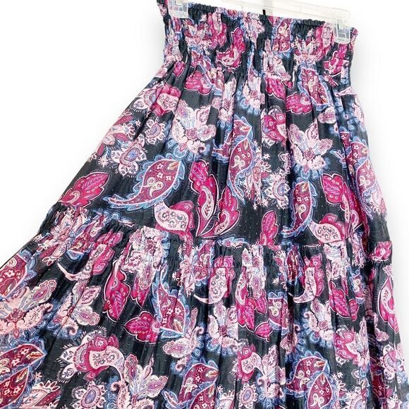 Magali Pascal Patricia Maxi A-line Skirt in Pristine Paisley Tiered Women’s Sz S - Picture 6 of 12